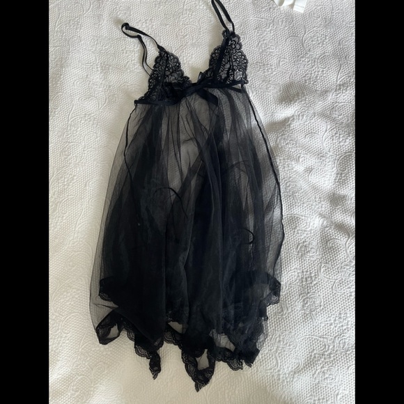 See through teddy with string bikini bottoms - Picture 1 of 3